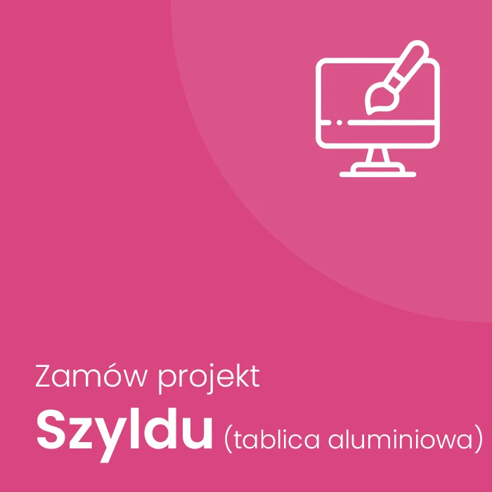 Projekt szyldu / tablicy aluminiowej Projekt szyldu / tablicy aluminiowej