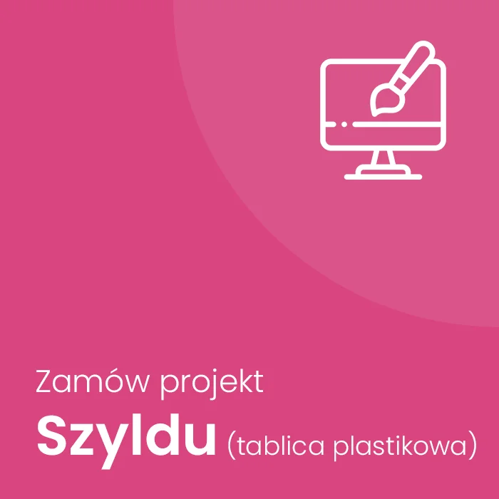 Projekt szyldu / tablicy plastikowej Projekt szyldu / tablicy plastikowej