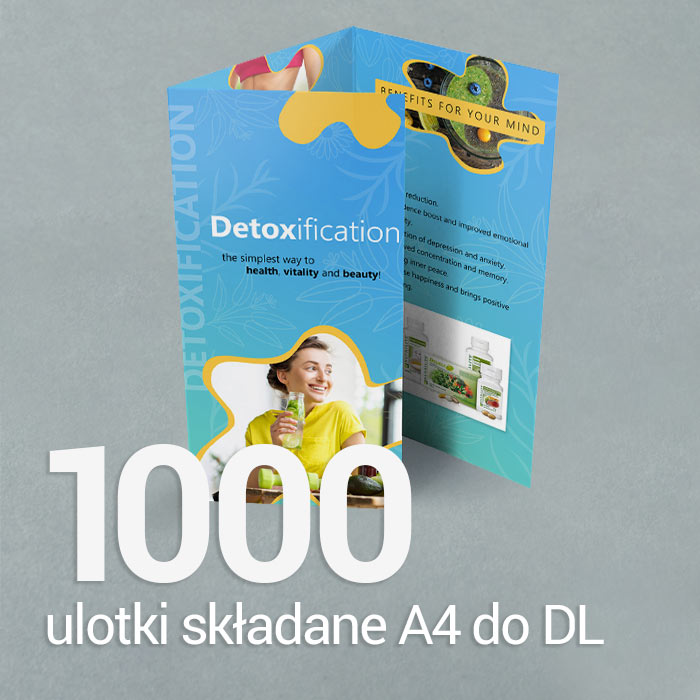 1000 Ulotka A4 składana do 1/3 A4 Gloss/Silk 1000 Ulotka A4 składana do 1/3 A4 Gloss/Silk