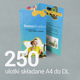 250 Ulotka A4 składana do 1/3 A4 Gloss/Silk 250 Ulotka A4 składana do 1/3 A4 Gloss/Silk