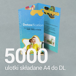 5000 Ulotka A4 składana do 1/3 A4 Gloss/Silk 5000 Ulotka A4 składana do 1/3 A4 Gloss/Silk