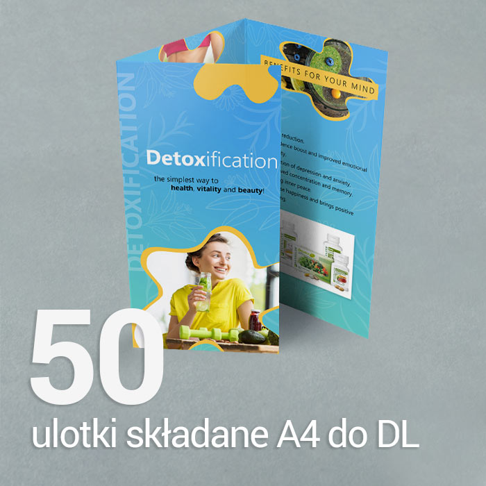 50 Ulotka A4 składana do 1/3 A4 Gloss/Silk 50 Ulotka A4 składana do 1/3 A4 Gloss/Silk