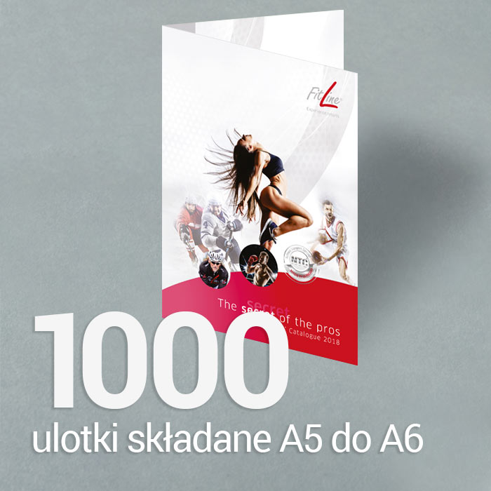1000 Ulotka A5 składana do A6 Gloss/Silk 1000 Ulotka A5 składana do A6 Gloss/Silk