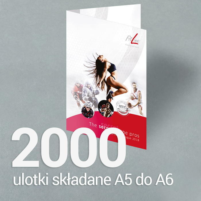 2000 Ulotka A5 składana do A6 Gloss/Silk 2000 Ulotka A5 składana do A6 Gloss/Silk