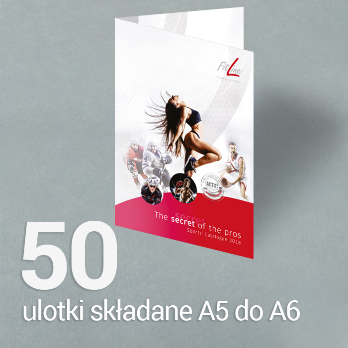 50 Ulotka A5 składana do A6 Gloss/Silk 50 Ulotka A5 składana do A6 Gloss/Silk