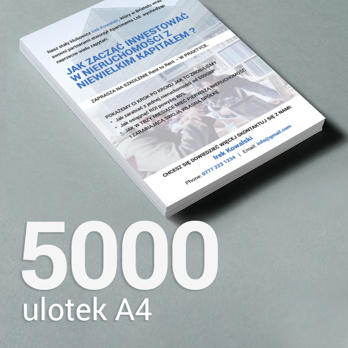 5000 Ulotka A4 Gloss/Silk 5000 Ulotka A4 Gloss/Silk