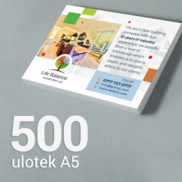 500 Ulotka A5 Gloss/Silk 500 Ulotka A5 Gloss/Silk