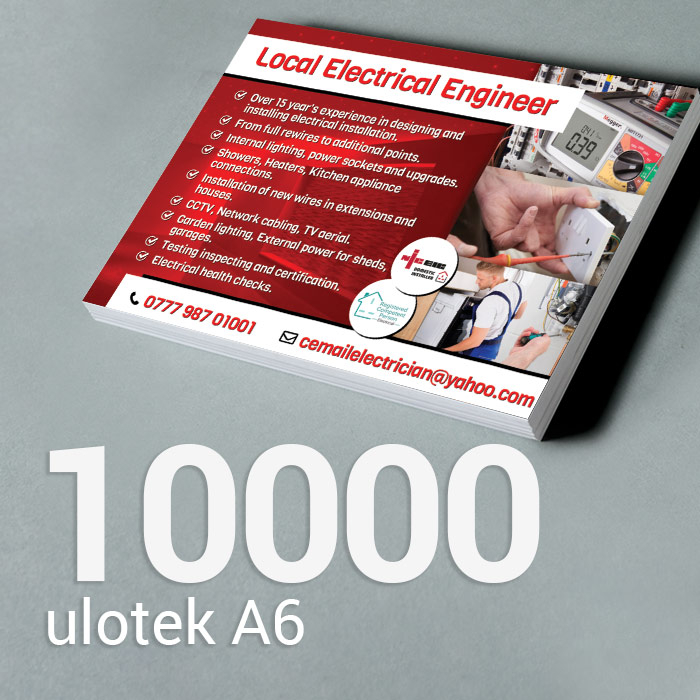 10000 Ulotka A6 Gloss/Silk 10000 Ulotka A6 Gloss/Silk