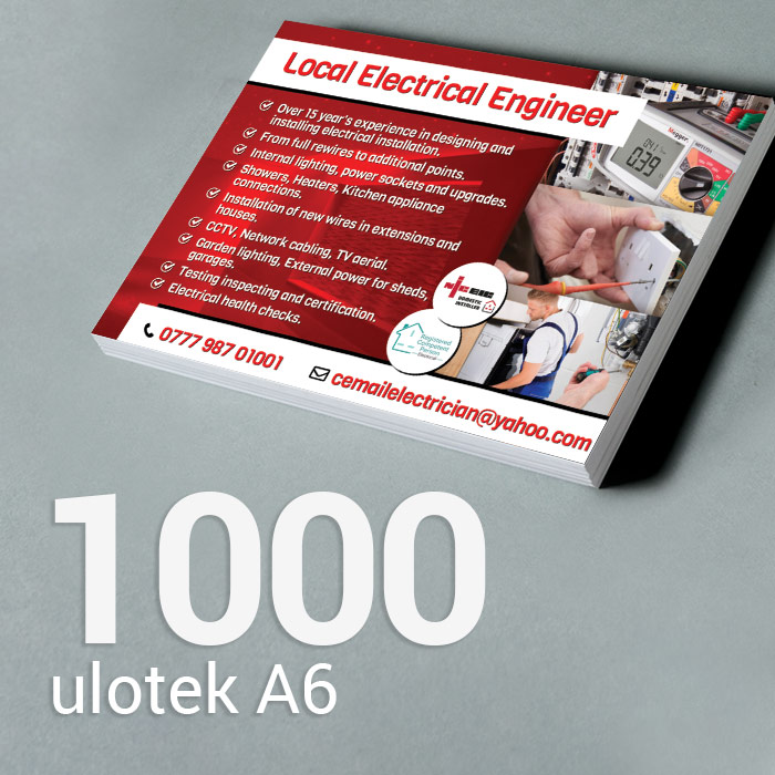 1000 Ulotka A6 Gloss/Silk 1000 Ulotka A6 Gloss/Silk