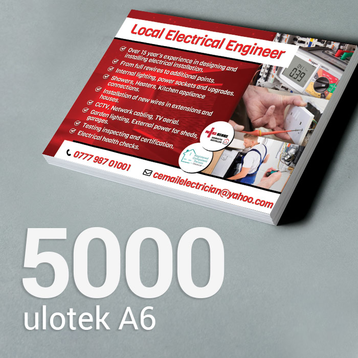 5000 Ulotka A6 Gloss/Silk 5000 Ulotka A6 Gloss/Silk