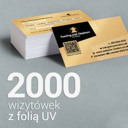 2000 Wizytówki laminowane z folią UV 2000 Wizytówki laminowane z folią UV