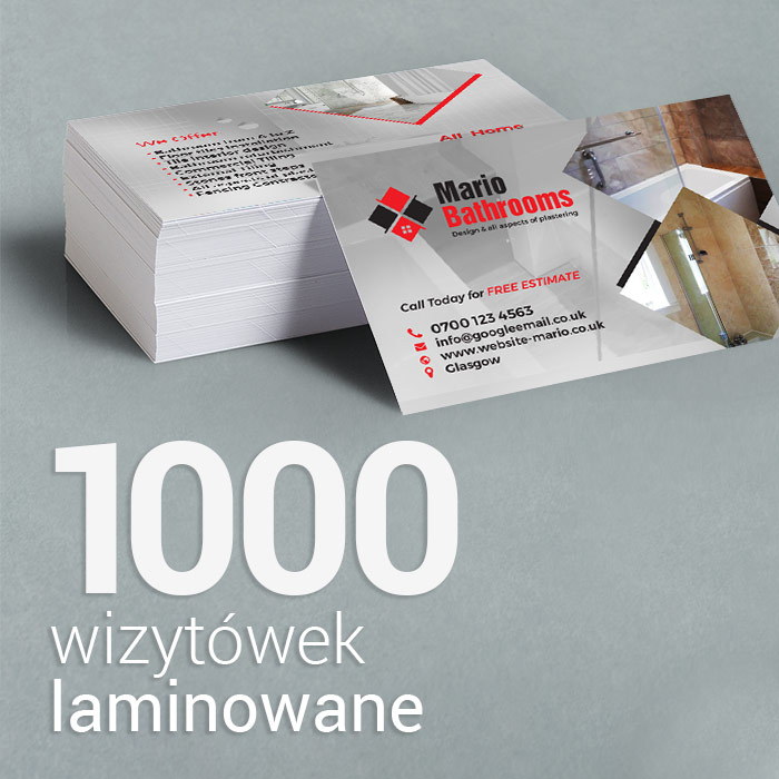 1000 Wizytówki matowe laminowane 1000 Wizytówki matowe laminowane