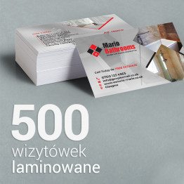 500 Wizytówki matowe laminowane 500 Wizytówki matowe laminowane