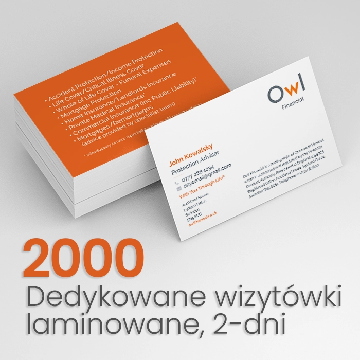 2000 Wizytówki dla OWL Financial 2000 Wizytówki dla OWL Financial