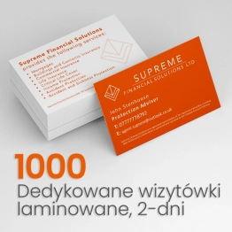 1000 Wizytówki dla Supreme Financial Solutions Ltd 1000 Wizytówki dla Supreme Financial Solutions Ltd