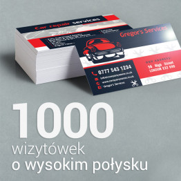 1000 Wizytówki o wysokim połysku 1000 Wizytówki o wysokim połysku